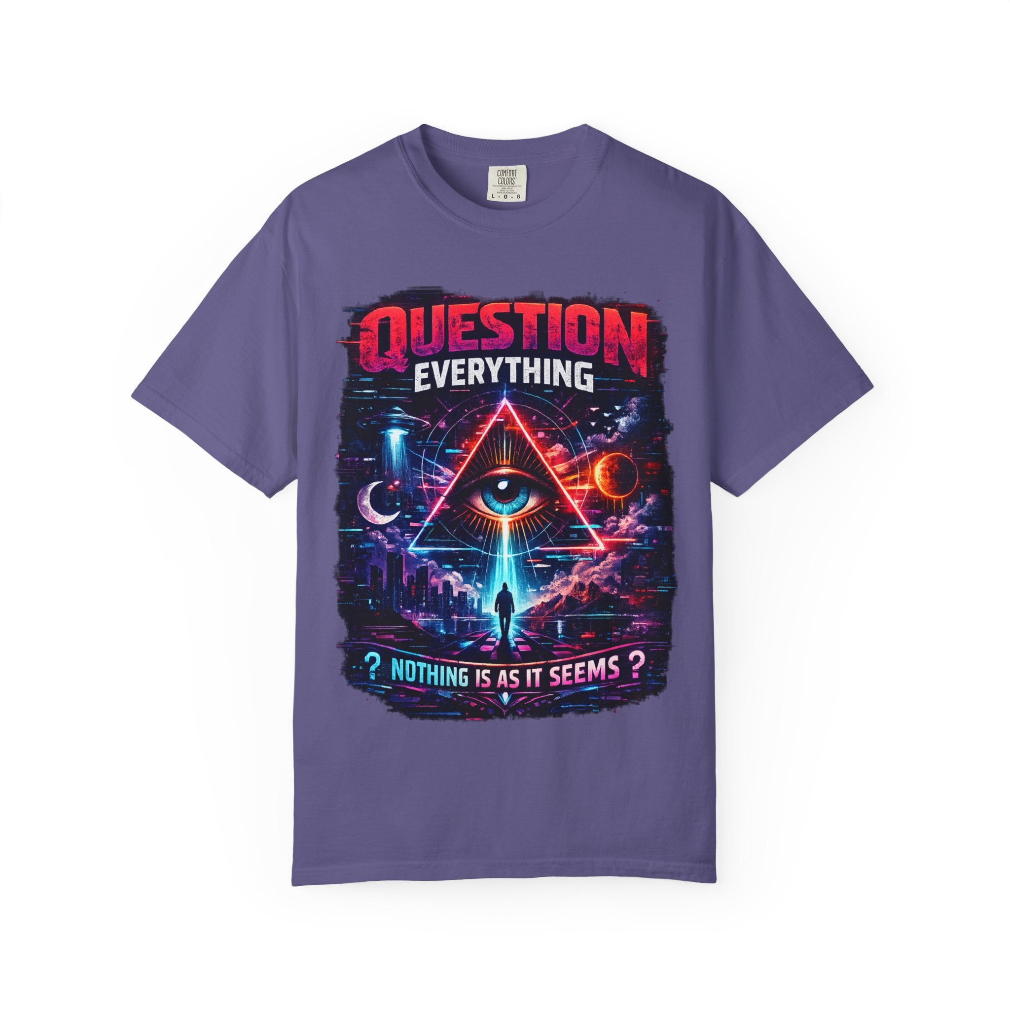 Question Everything T-Shirt — Mystical All-Seeing Eye Graphic Tee