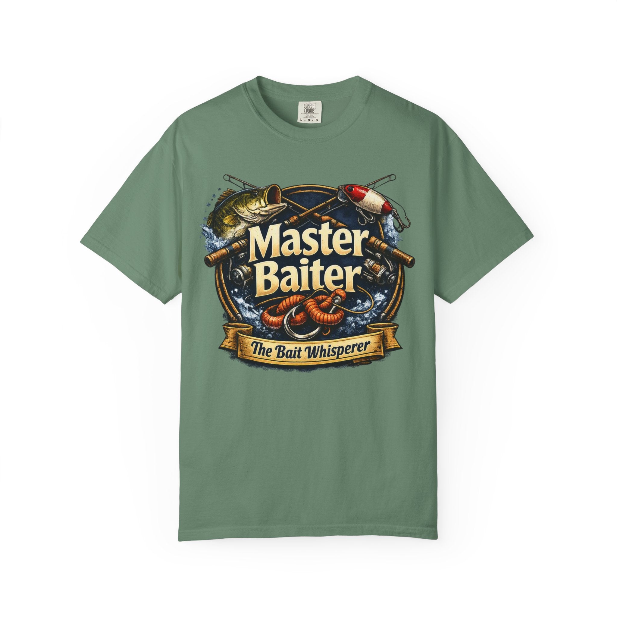 Master Baiter Fishing Satire T-Shirt — “The Bait Whisperer” Graphic Tee