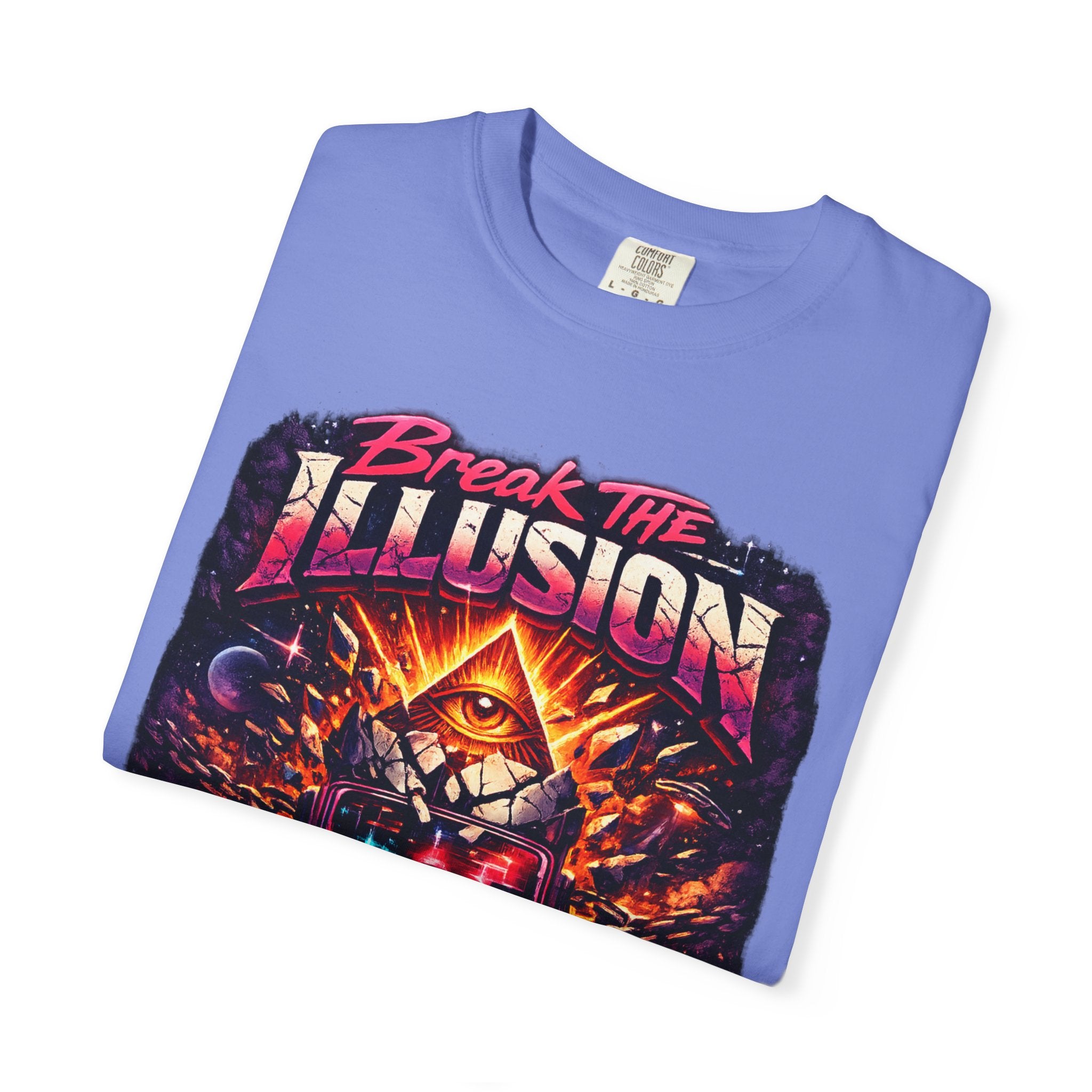 Break the Illusion Graphic T-Shirt — Psychedelic Occult Skull Tee