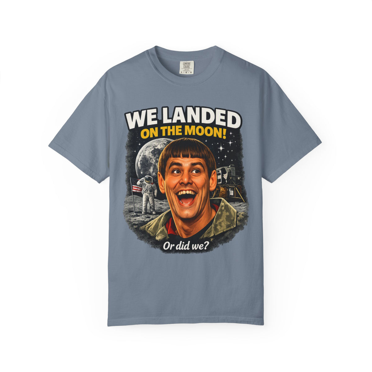 We Landed on the Moon! Or Did We?' Retro Comedy Space Graphic Tee