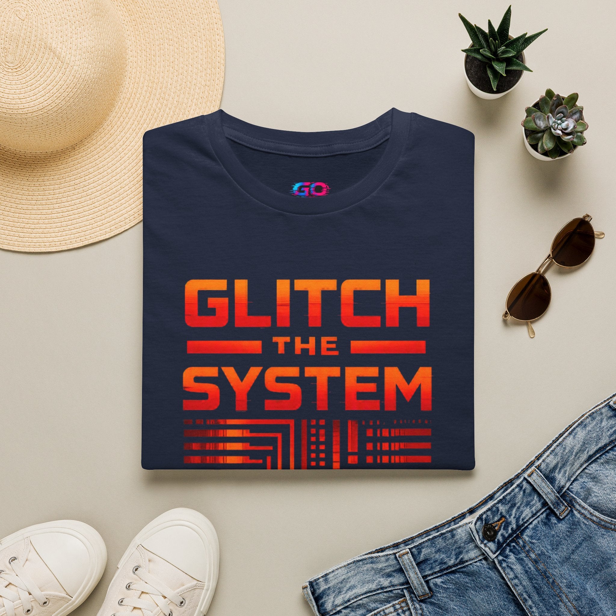 Glitch the System V4 T-Shirt — Retro Circuit Tech Graphic Tee