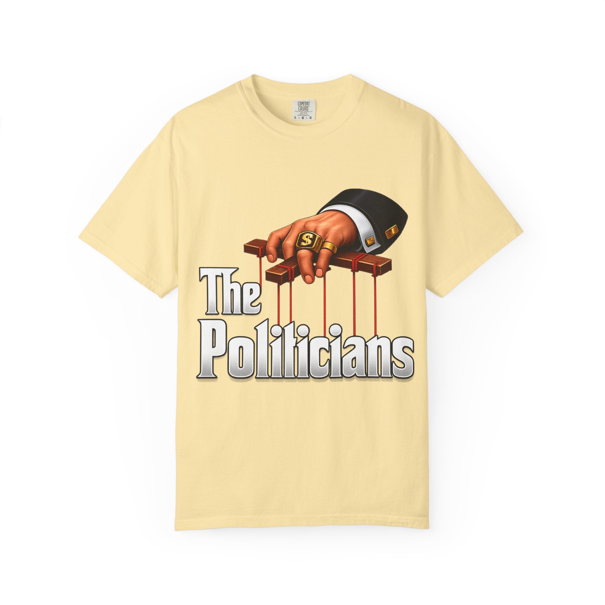 The Politicians T-Shirt — Puppet Master Hand & Money Political Satire Tee