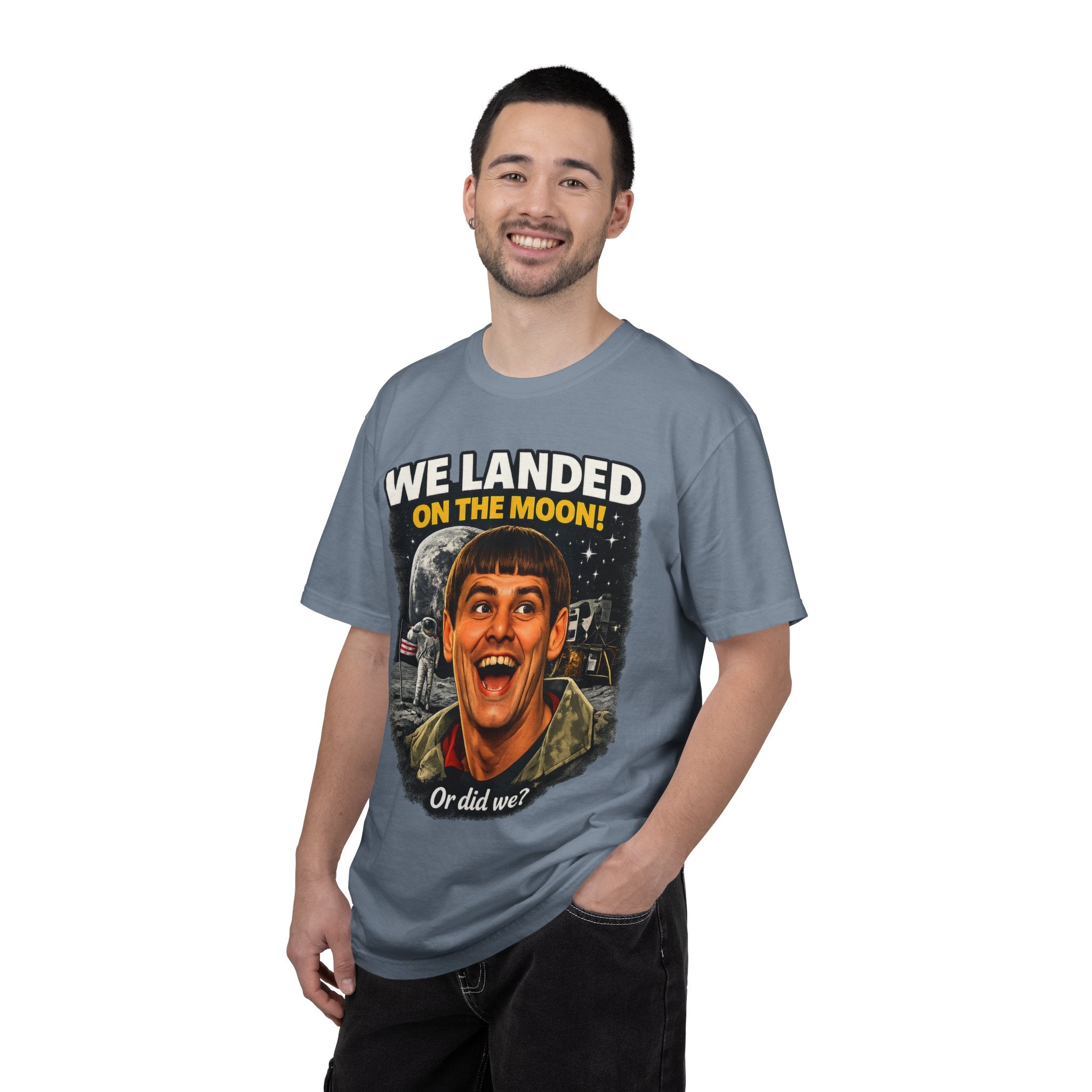 We Landed on the Moon! Or Did We?' Retro Comedy Space Graphic Tee