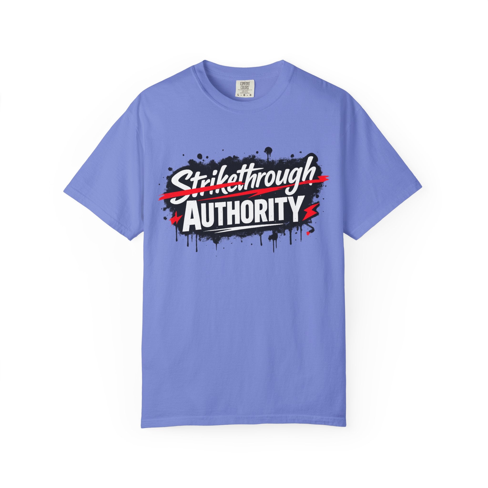 T-Shirt — “Strikethrough Authority” Graphic Tee | Bold Streetwear Protest Design