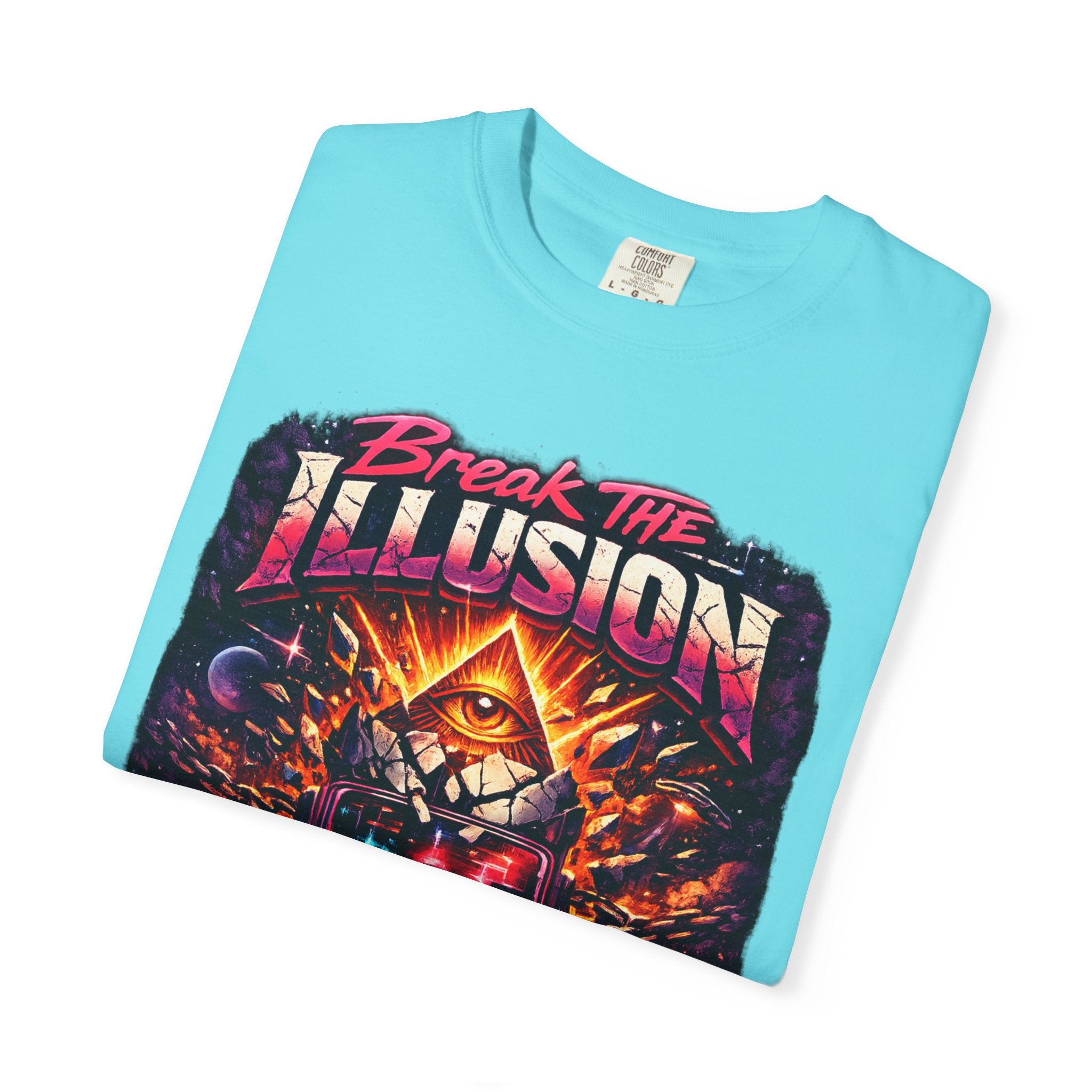Break the Illusion Graphic T-Shirt — Psychedelic Occult Skull Tee