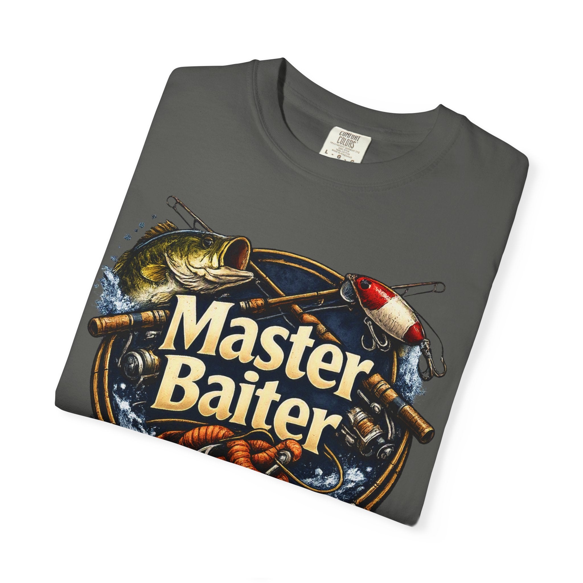 Master Baiter Fishing Satire T-Shirt — “The Bait Whisperer” Graphic Tee
