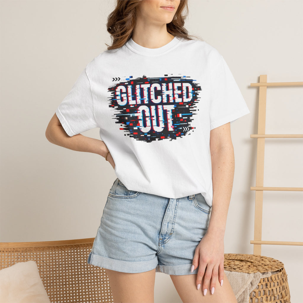 Glitched Out T-Shirt — Retro Glitch Graphic Tee