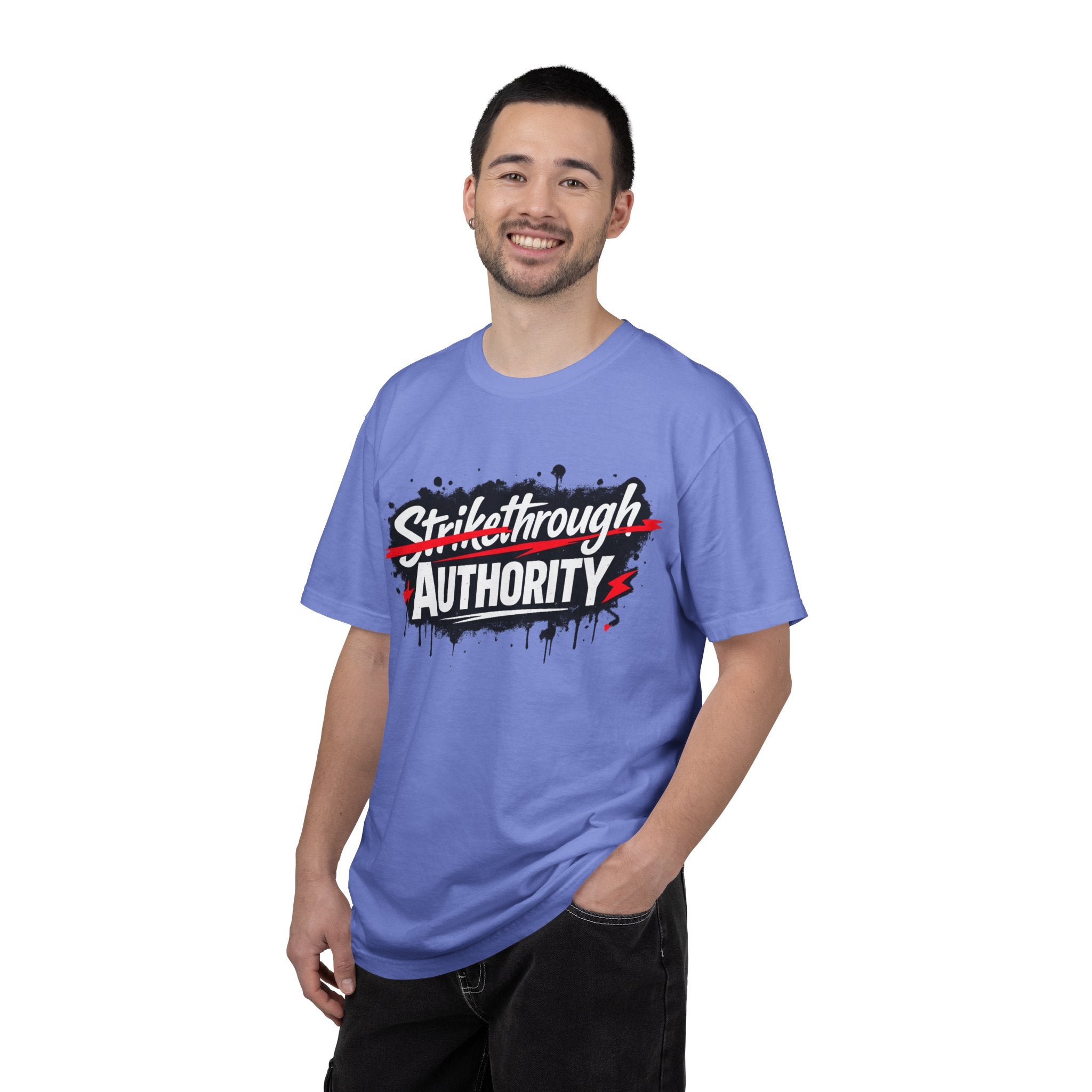 T-Shirt — “Strikethrough Authority” Graphic Tee | Bold Streetwear Protest Design