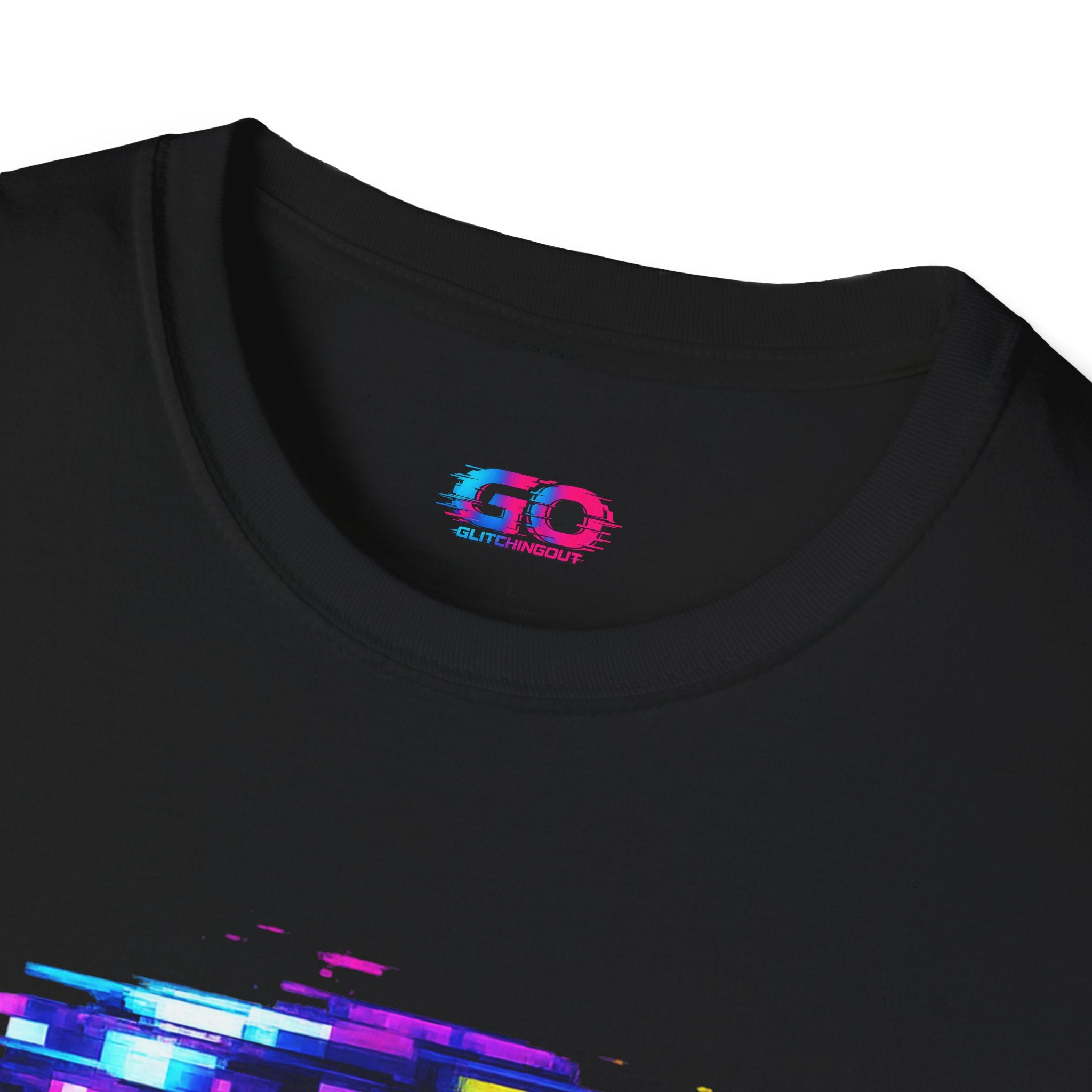 Glitch Circle T‑Shirt — "The Signal Breaks" Retro Cyberpunk Tee