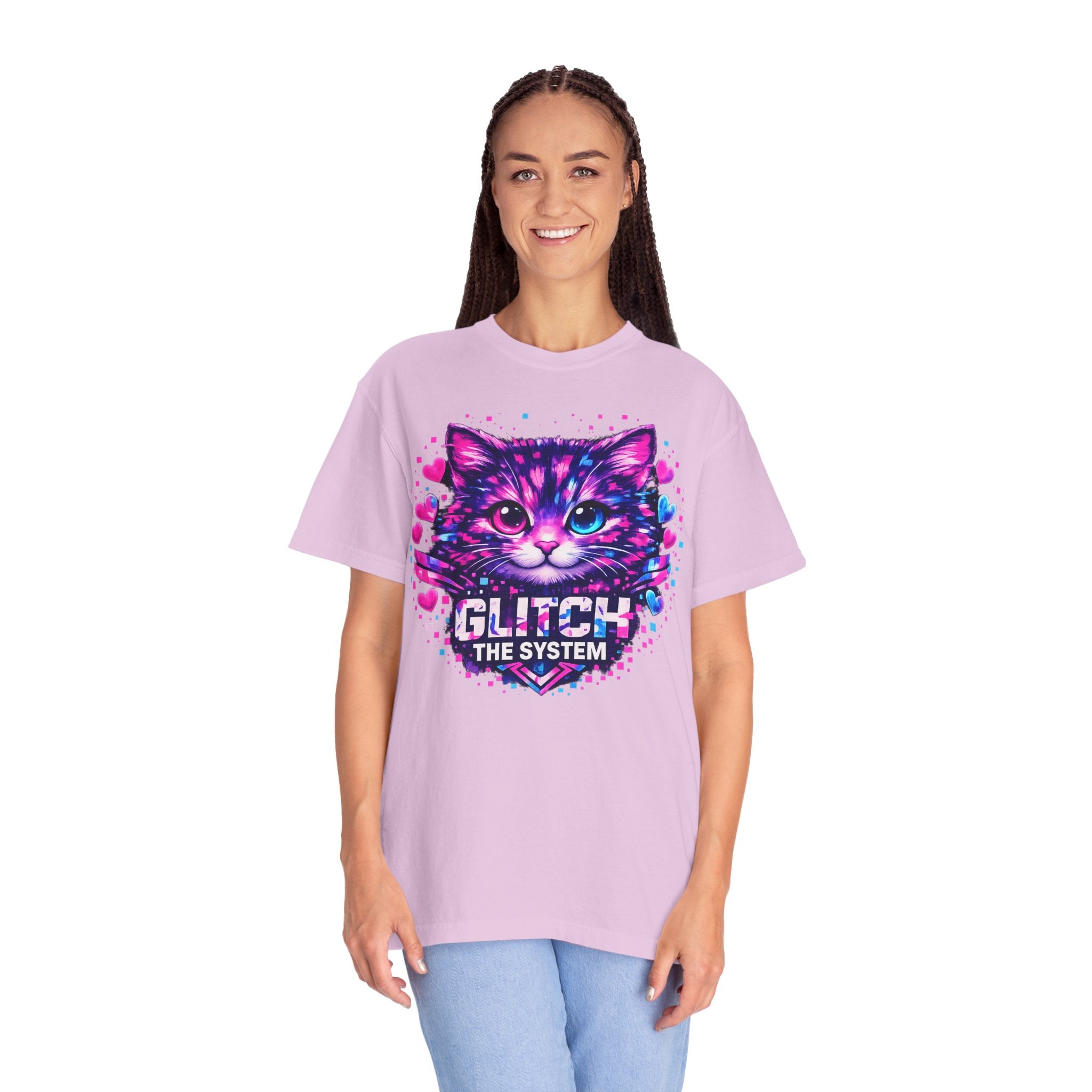 Glitch the System Cat T-Shirt