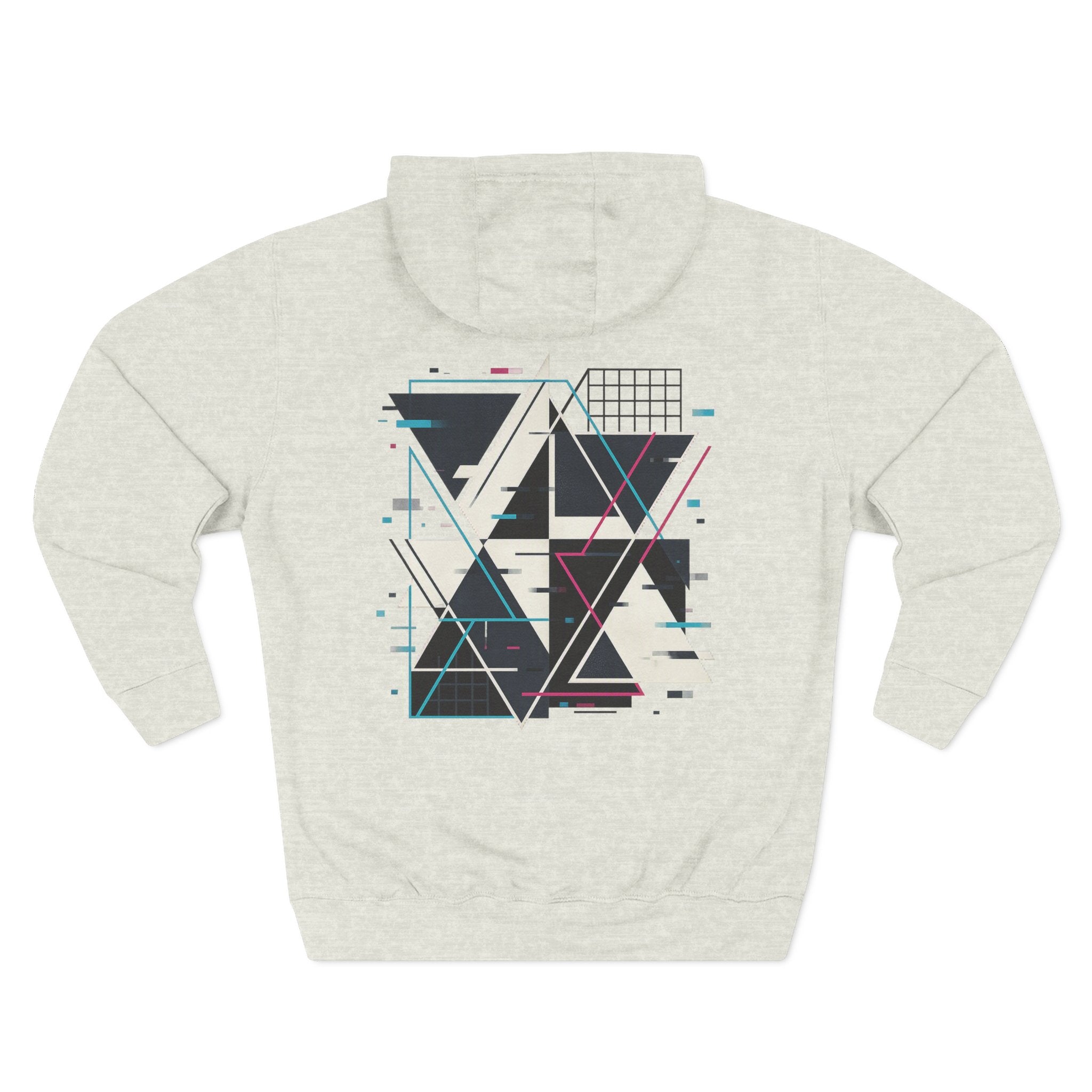 Hoodie — "Glitching Out" Geometric Retro Tech Graphic Hoodie