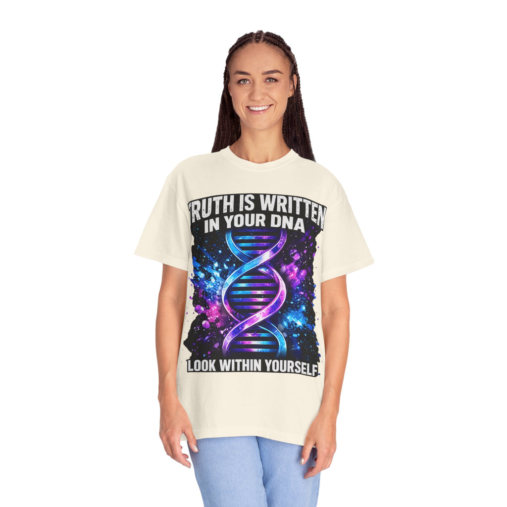 DNA Graphic T-Shirt — "Truth Is Written In Your DNA" Inspirational Science Tee