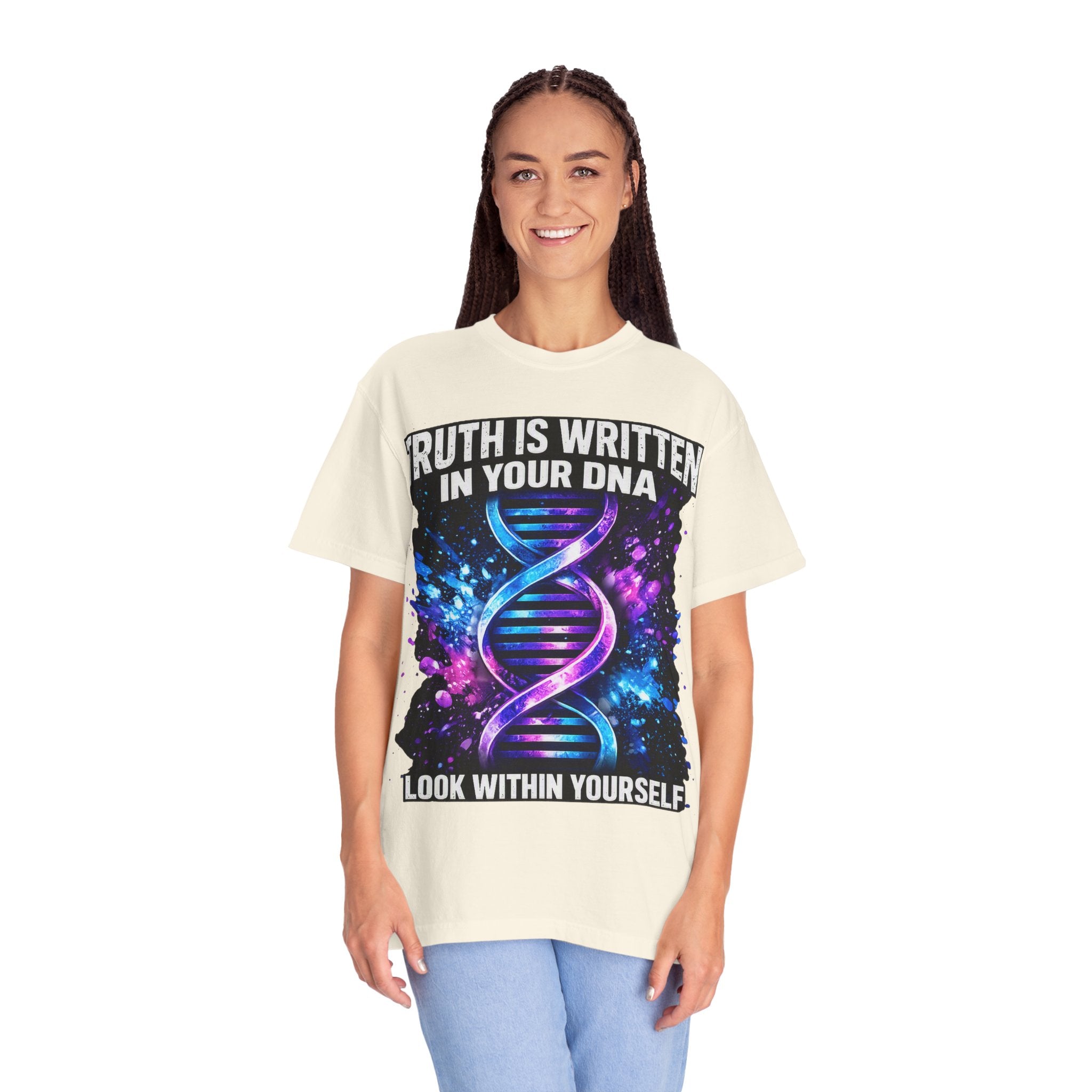 DNA Graphic T-Shirt — "Truth Is Written In Your DNA" Inspirational Science Tee