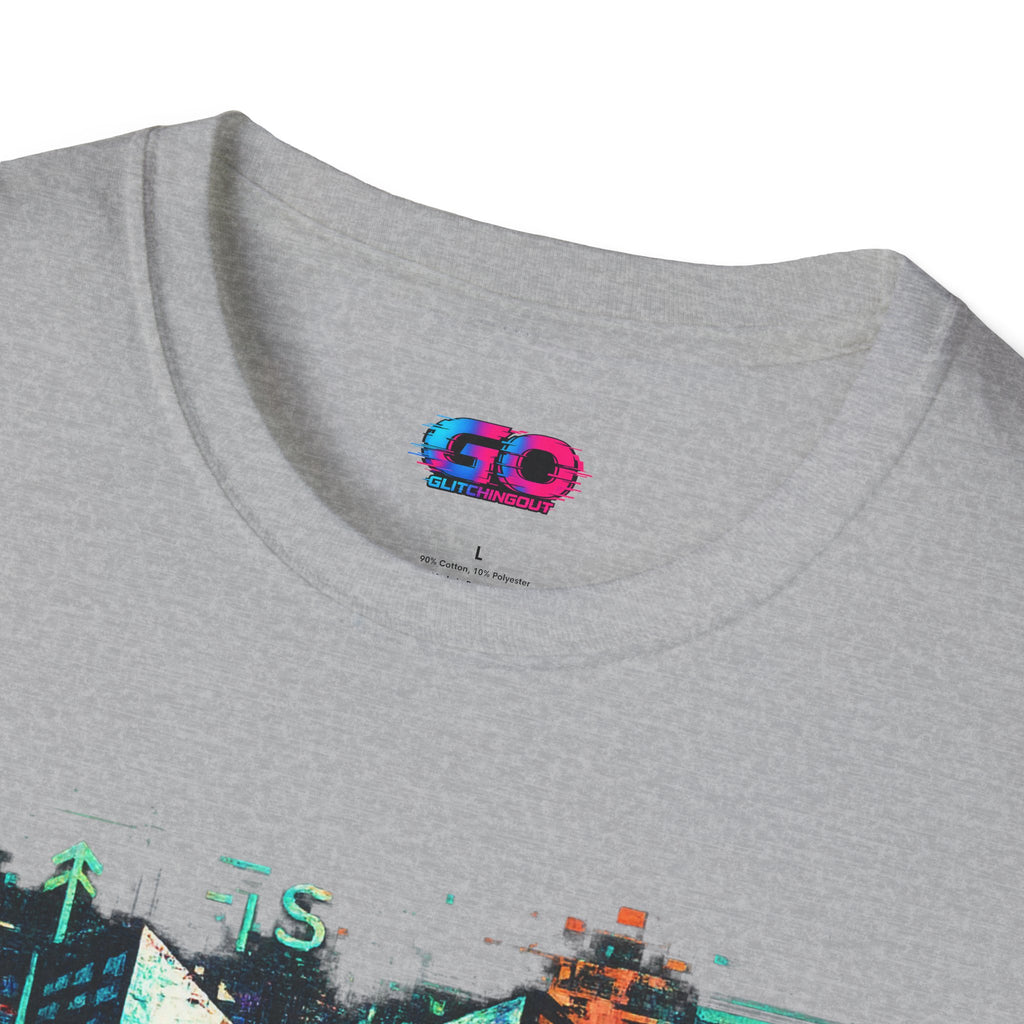 Cyberpunk Cityscape T‑Shirt — Neon Tokyo Skyline Graphic Tee