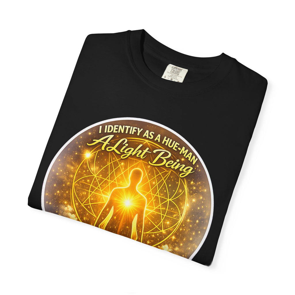 Light Being Graphic T-Shirt — "I Identify As A Human, A Light Being" Spiritual Tee