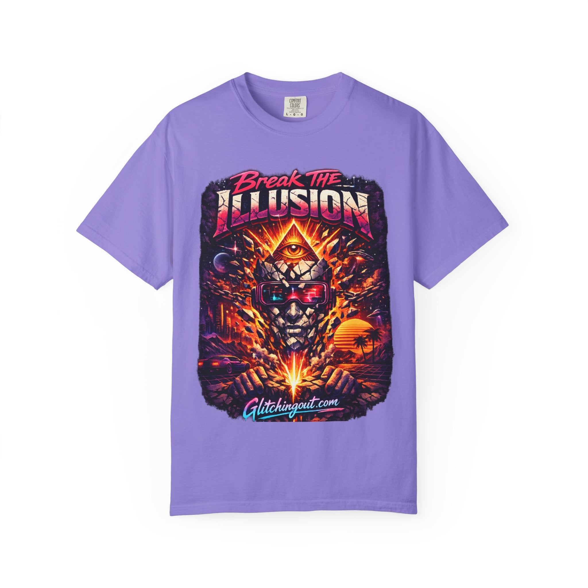 Break the Illusion Graphic T-Shirt — Psychedelic Occult Skull Tee