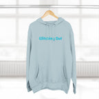 Glitching Out Hoodie — Retro Cyber Geometric Graphic Fleece Hoodie