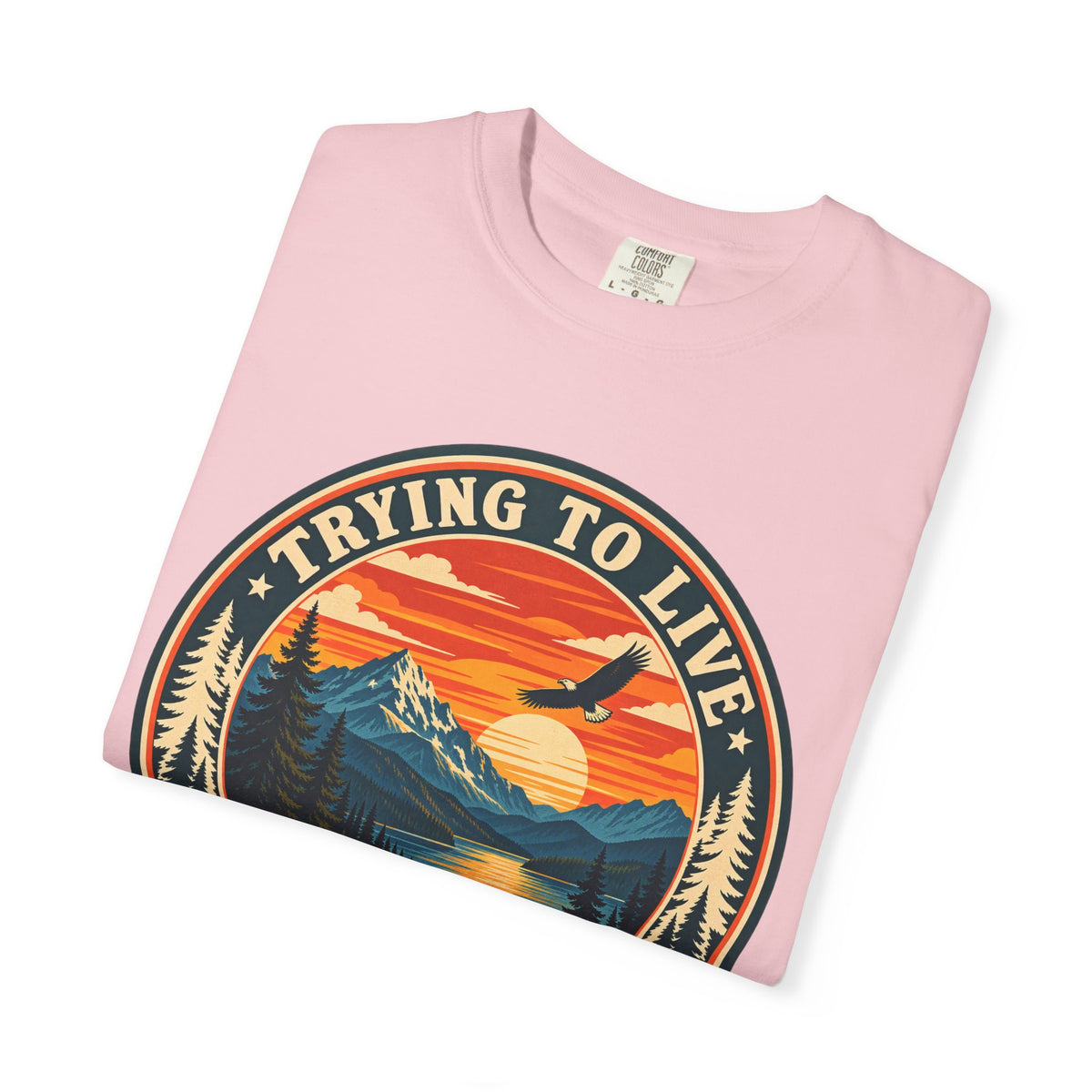 Trying to Live Free in Peace Vintage Mountain T-Shirt