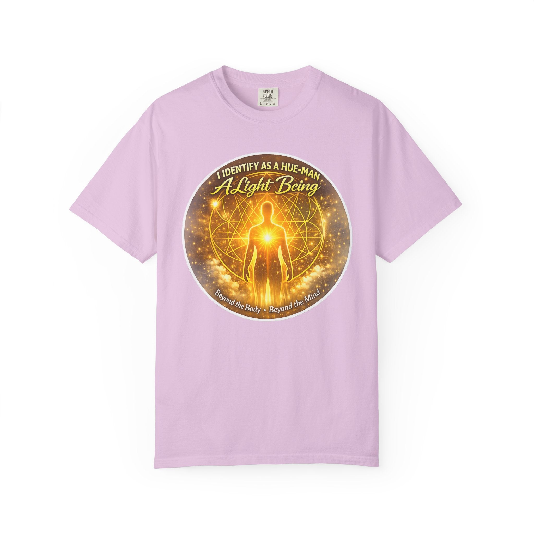 Light Being Graphic T-Shirt — "I Identify As A Human, A Light Being" Spiritual Tee