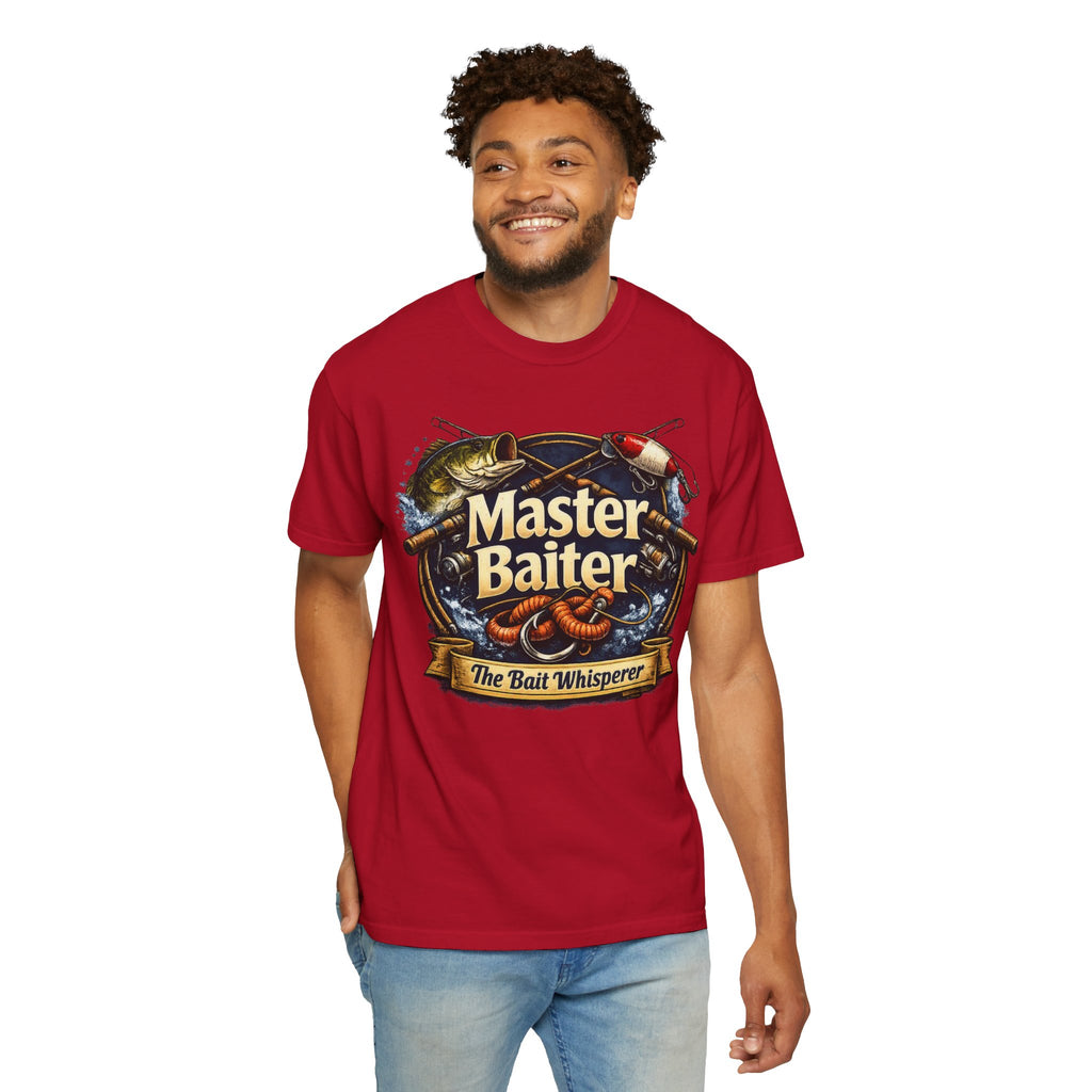 Master Baiter Fishing Satire T-Shirt — “The Bait Whisperer” Graphic Tee