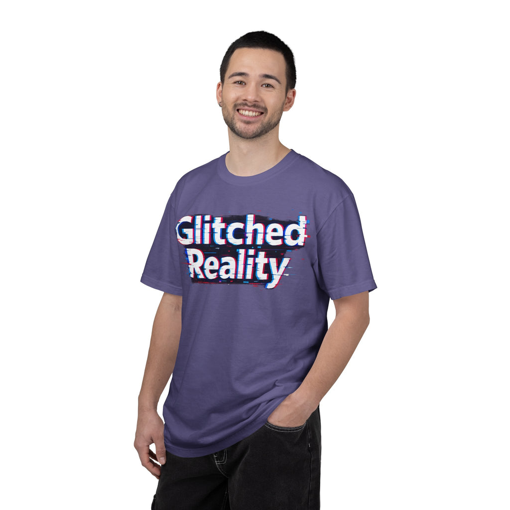 Glitched Reality T‑Shirt — Retro Glitch Graphic Tee with "Glitched Reality" Text