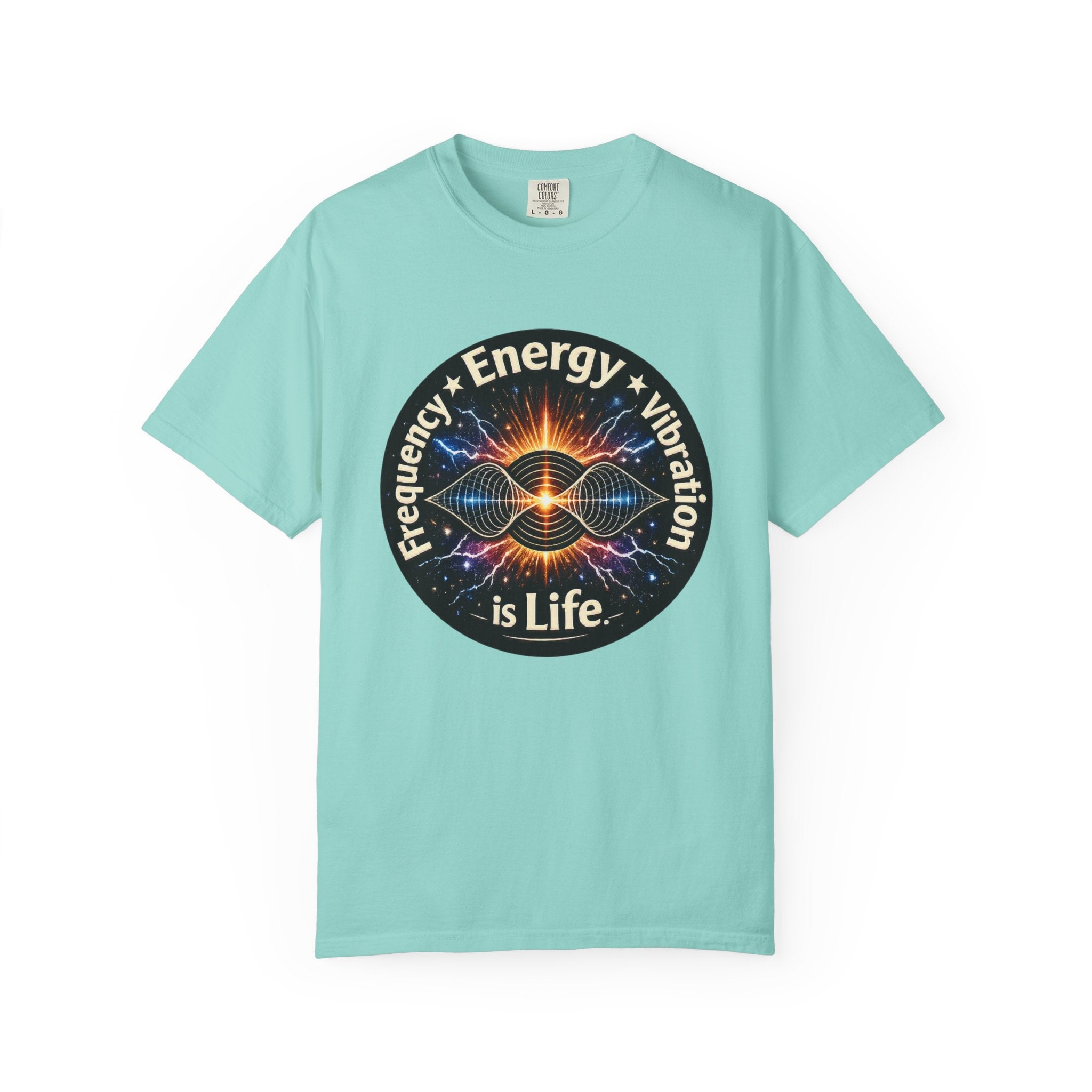 Energy & Vibration T-Shirt — "Frequency is Life" Spiritual Graphic Tee