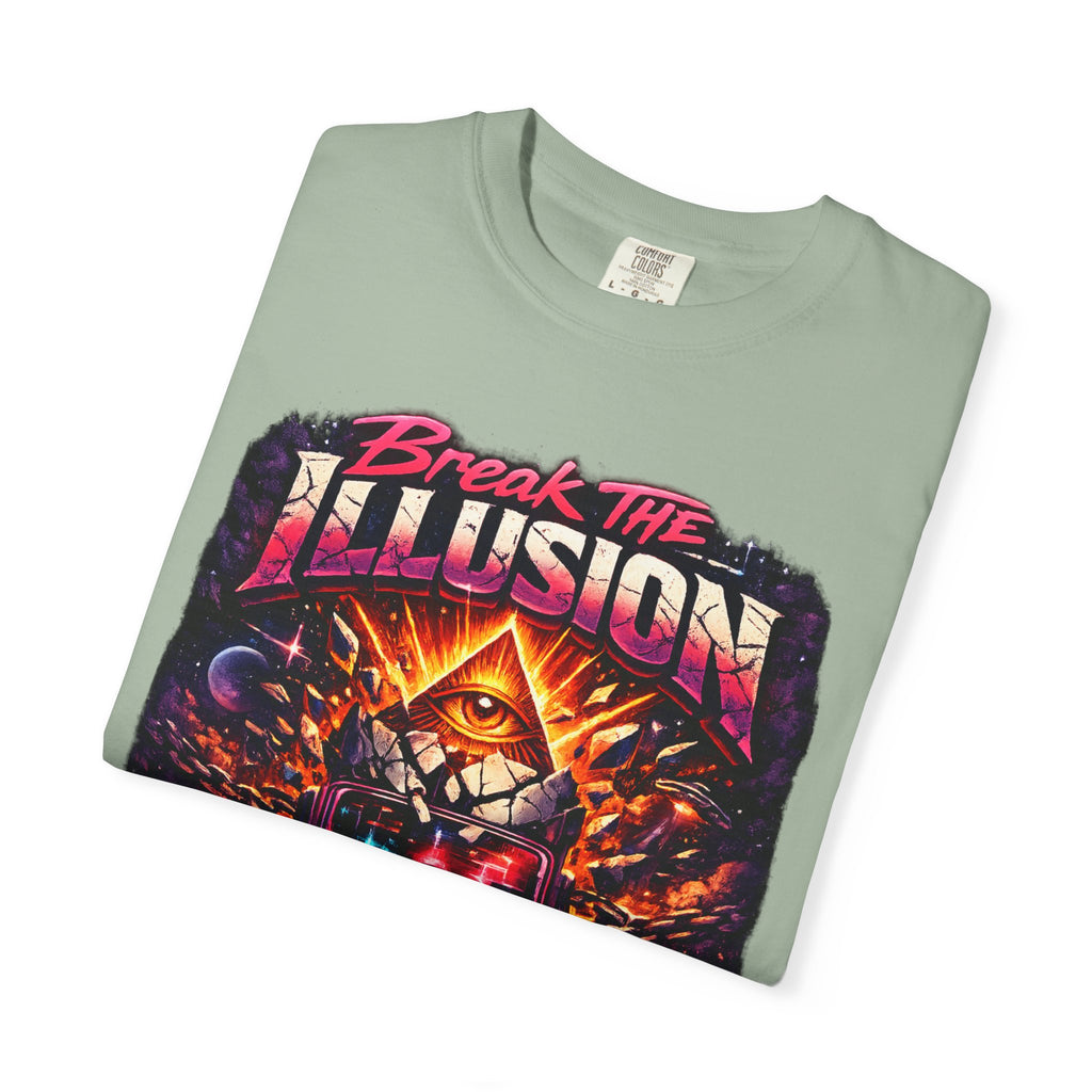 Break the Illusion Graphic T-Shirt — Psychedelic Occult Skull Tee