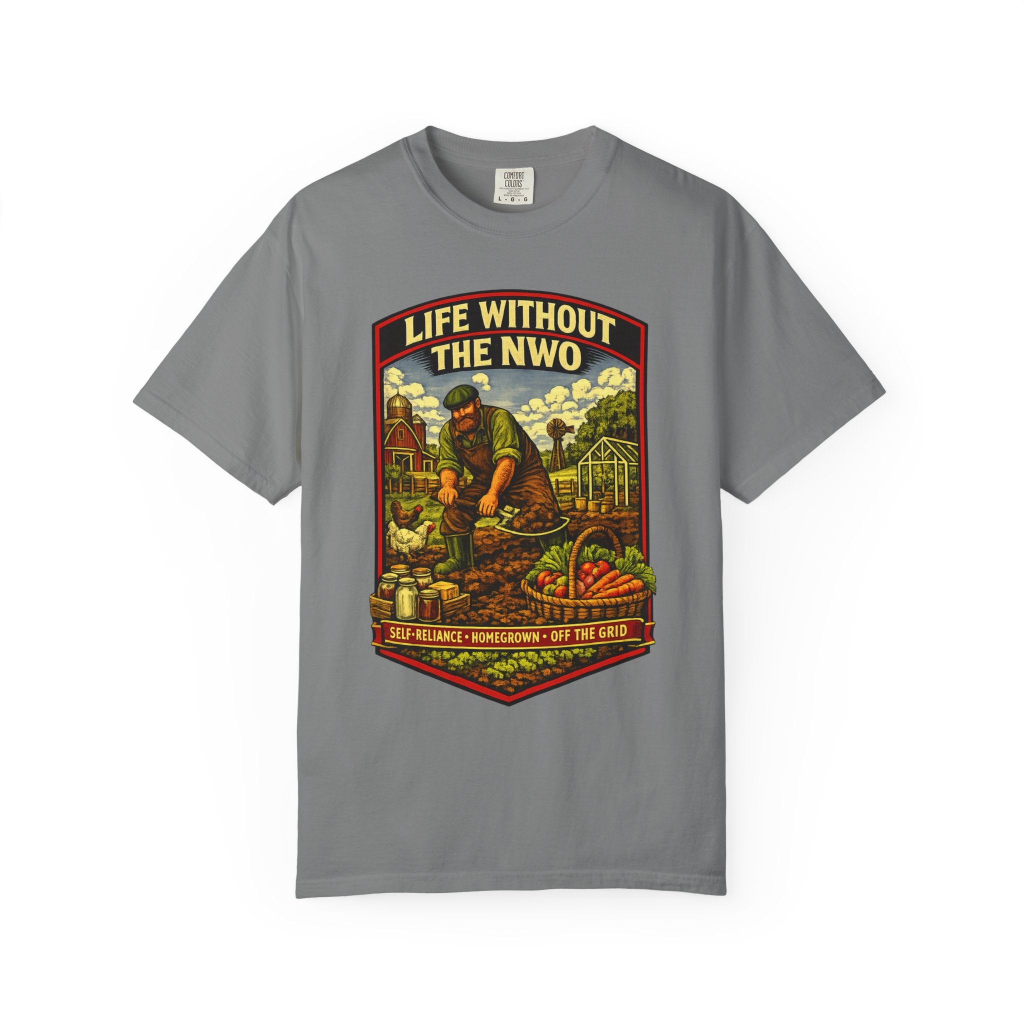 "Life Without the NWO" Gardening Vintage Graphic T-Shirt