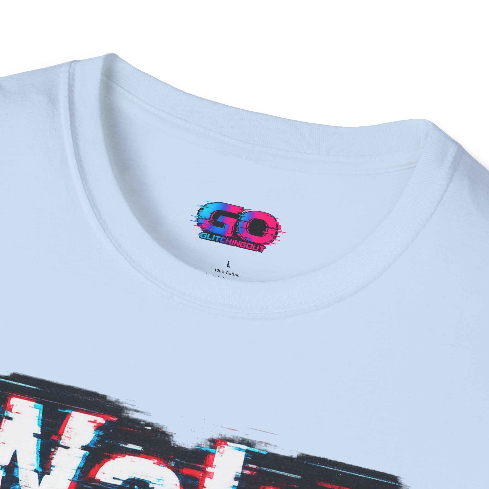 Wake Up Call Graphic Tee — Retro Glitch Text T‑Shirt
