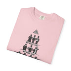 T-Shirt — Hierarchy of Power Graphic Tee ("We Rule You / We Fool You / We Shoot At You / We Eat For You / We Work For All / We Feed All")