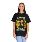 Vintage 'A Toast to All the Free Thinkers' Graphic T-Shirt