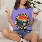 Trying to Live Free in Peace Vintage Mountain T-Shirt
