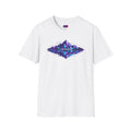Graphic T-Shirt — 'Glitching Out' Neon Mountain Vaporwave Design