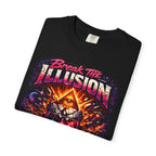 Break the Illusion Graphic T-Shirt — Psychedelic Occult Skull Tee