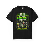 'AI Artificial Idiots: Error 404 — Brain Not Found' Satire Graphic T-Shirt
