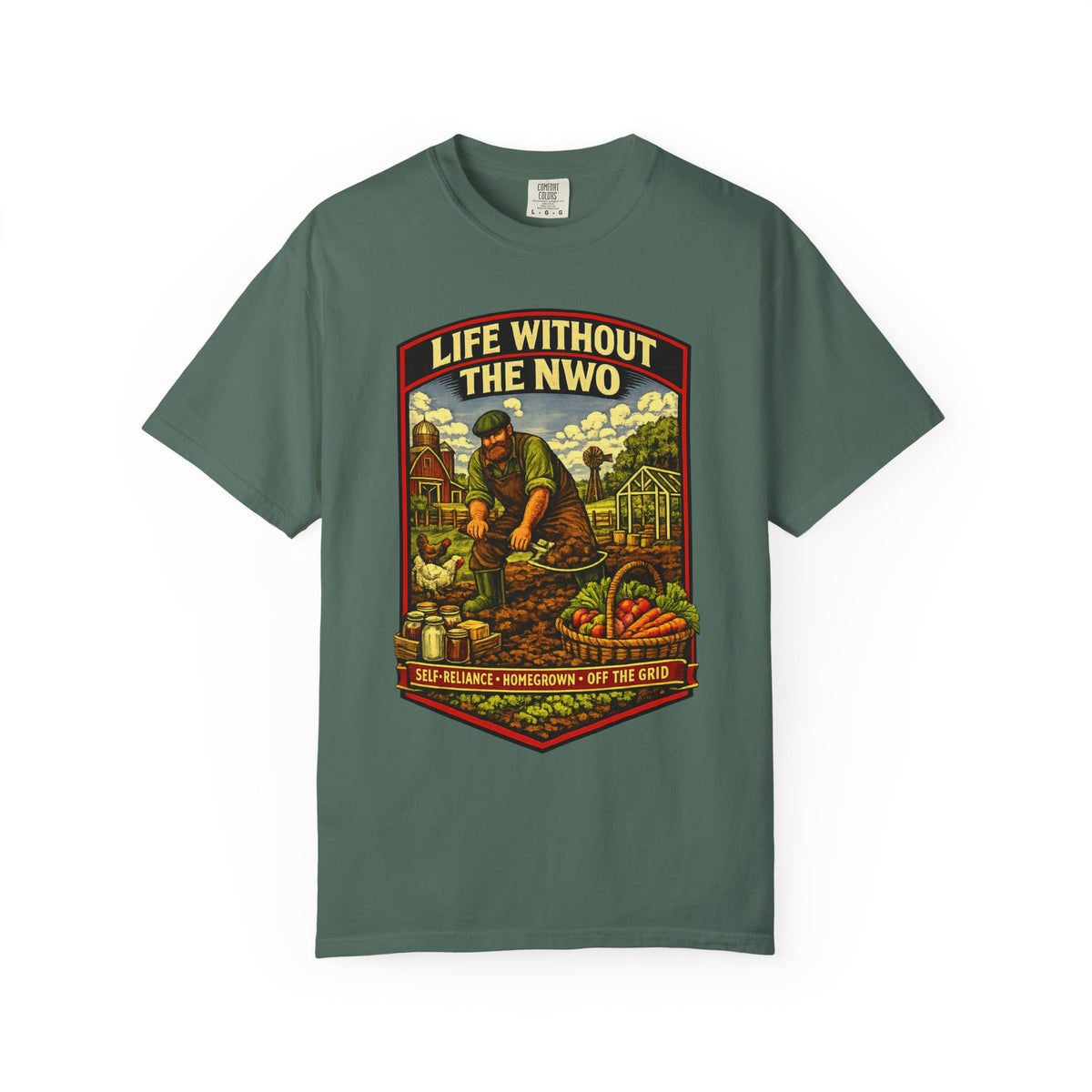 "Life Without the NWO" Gardening Vintage Graphic T-Shirt