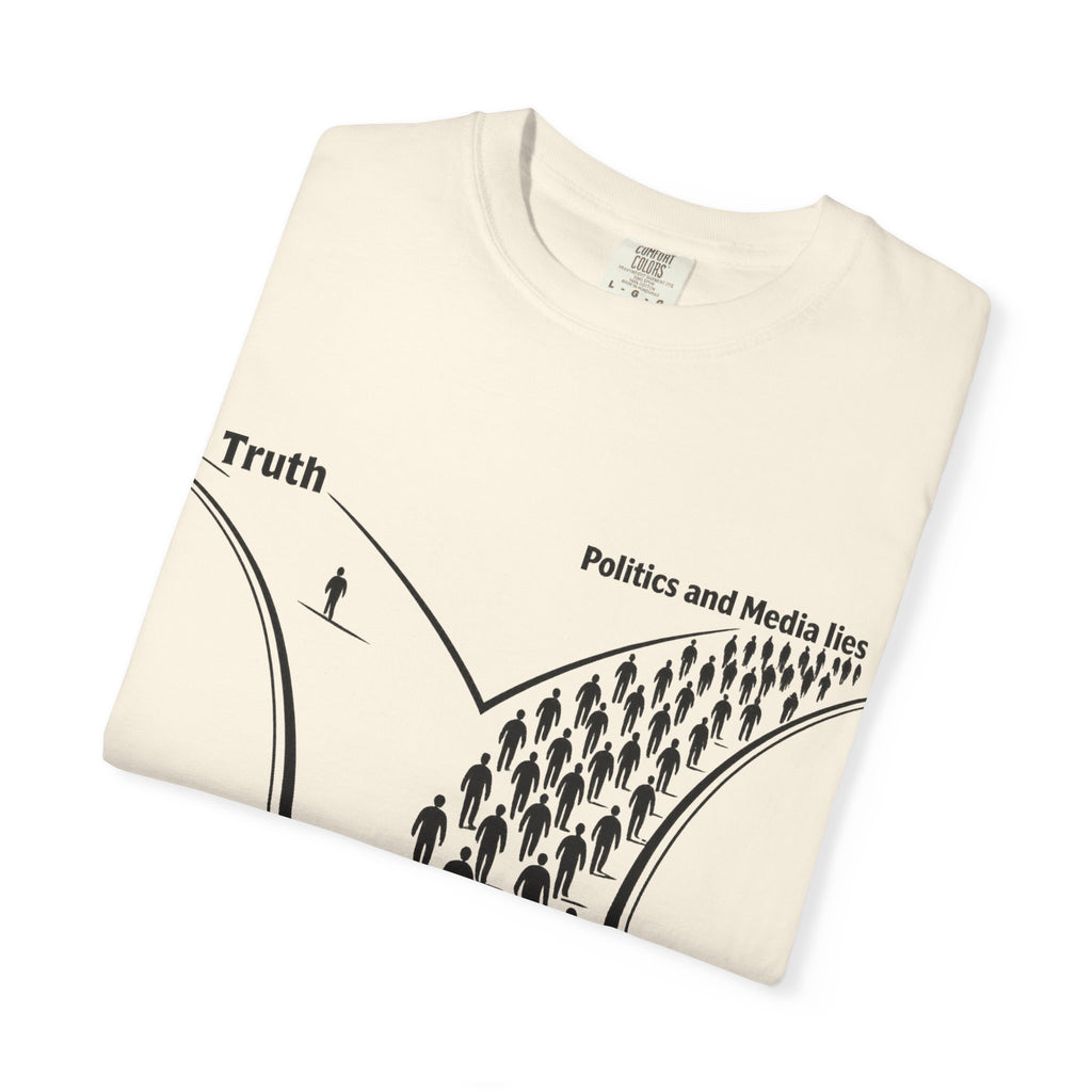 Truth vs. Crowd Graphic T-Shirt — "When it doesn't feel right, go left."