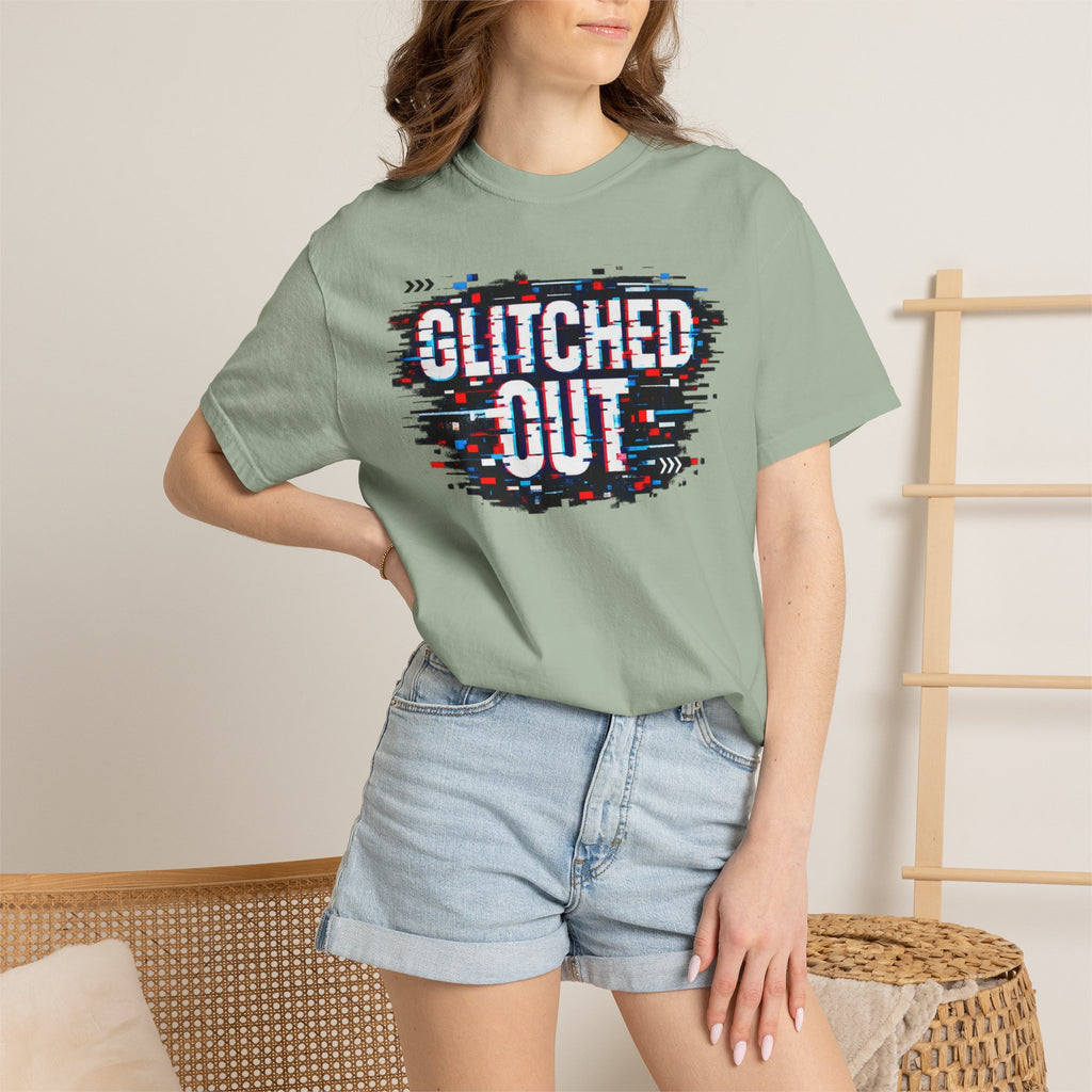 Glitched Out T-Shirt — Retro Glitch Graphic Tee