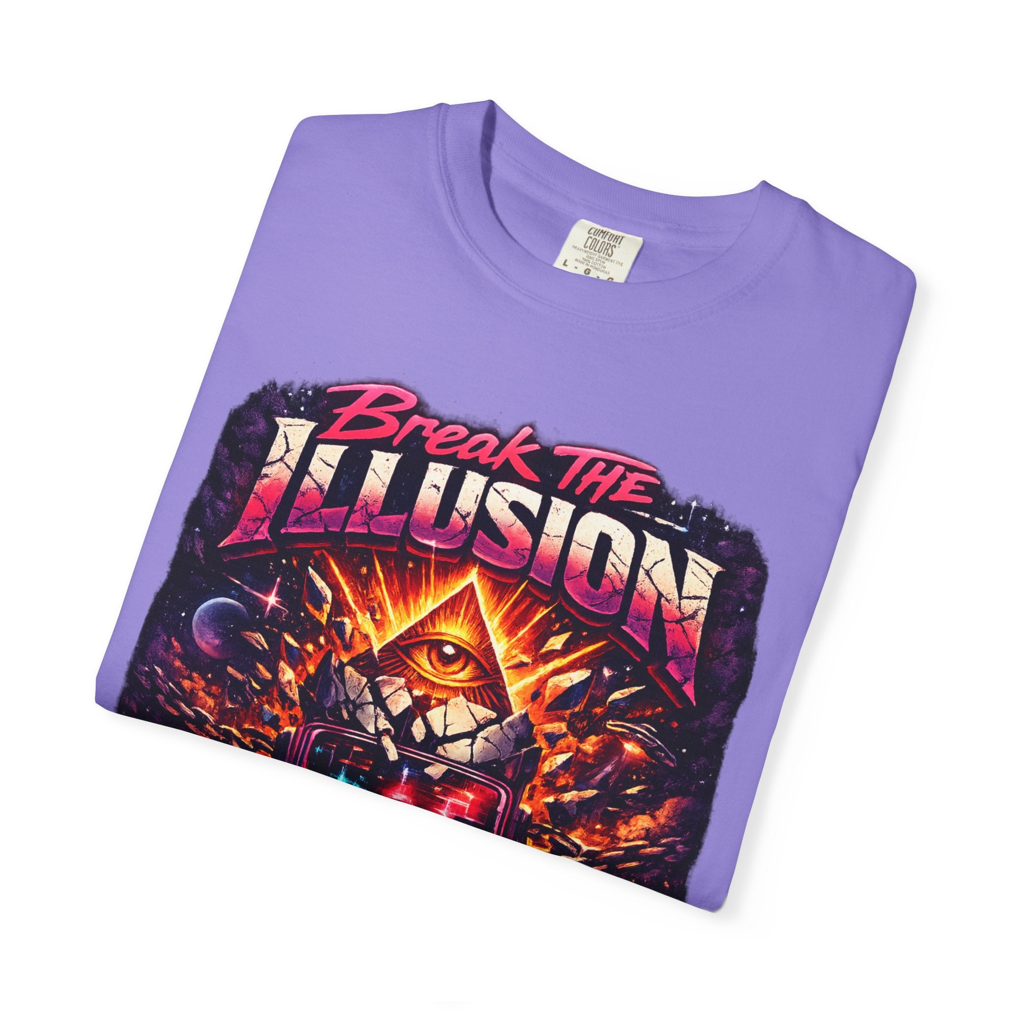 Break the Illusion Graphic T-Shirt — Psychedelic Occult Skull Tee