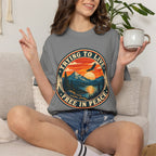 Trying to Live Free in Peace Vintage Mountain T-Shirt