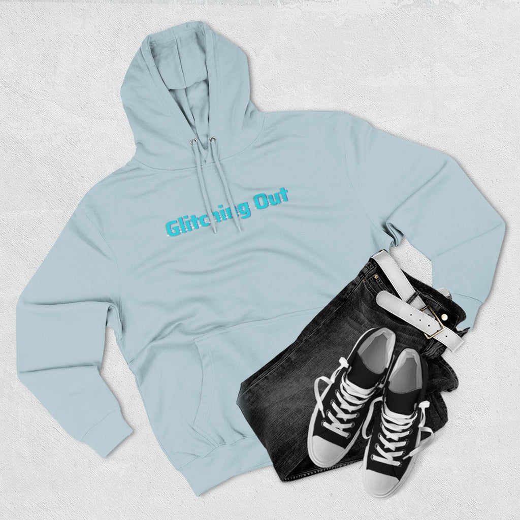Hoodie — "Glitching Out" Geometric Retro Tech Graphic Hoodie