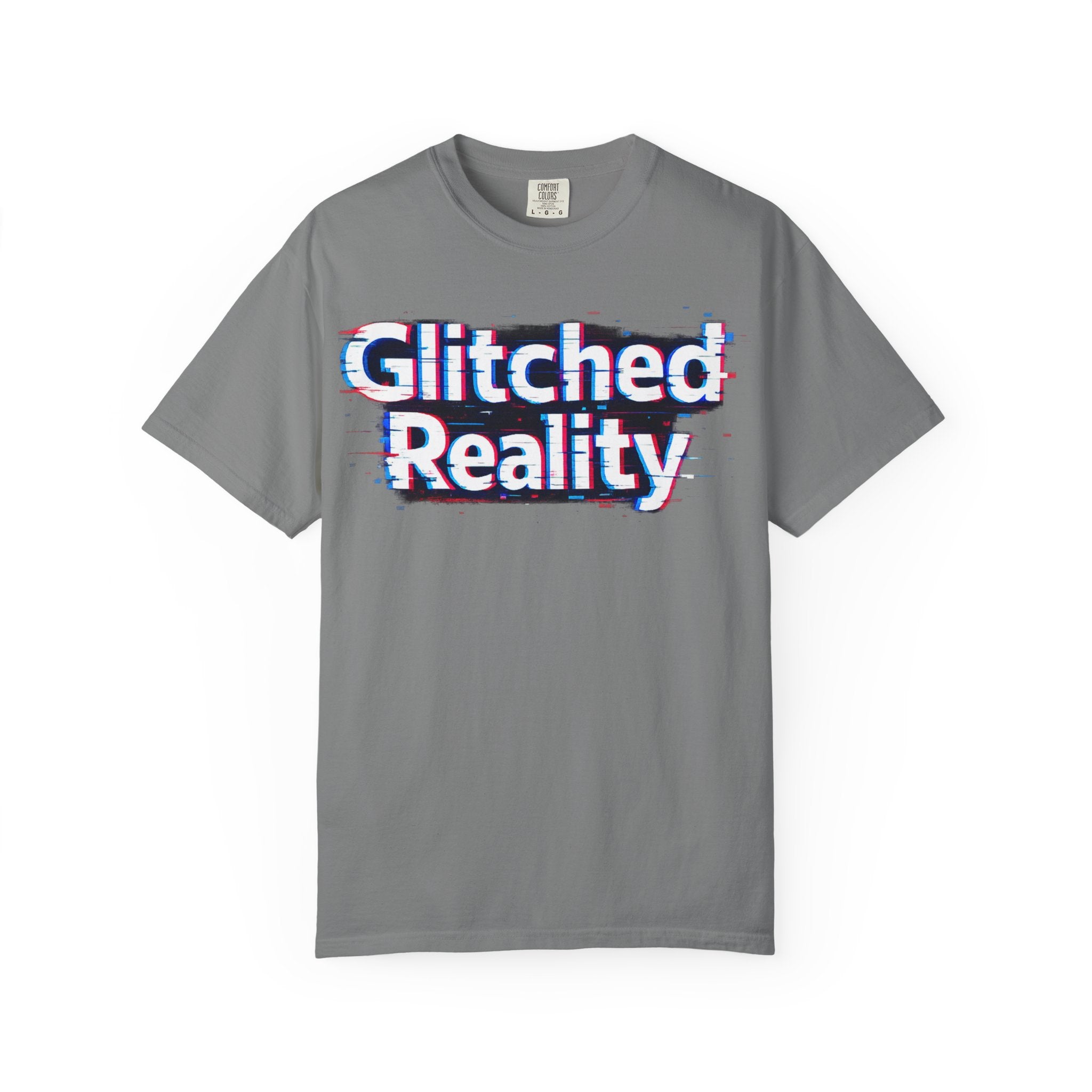 Glitched Reality T‑Shirt — Retro Glitch Graphic Tee with "Glitched Reality" Text