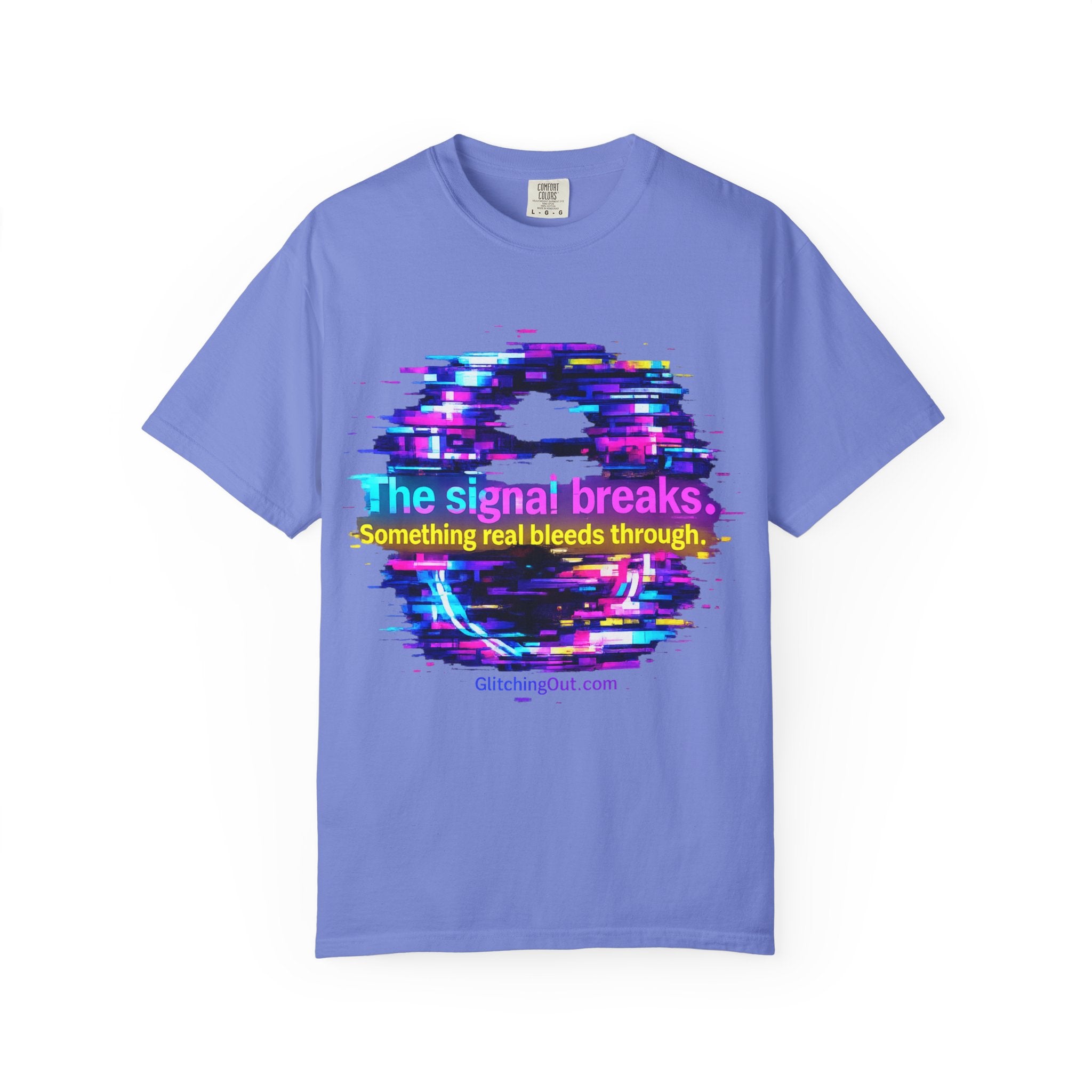 Glitch Circle T‑Shirt — "The Signal Breaks" Retro Cyberpunk Tee