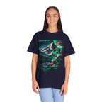 GlitchingOut Mountain Landscape T-Shirt — Retro Glitch Nature Graphic Tee