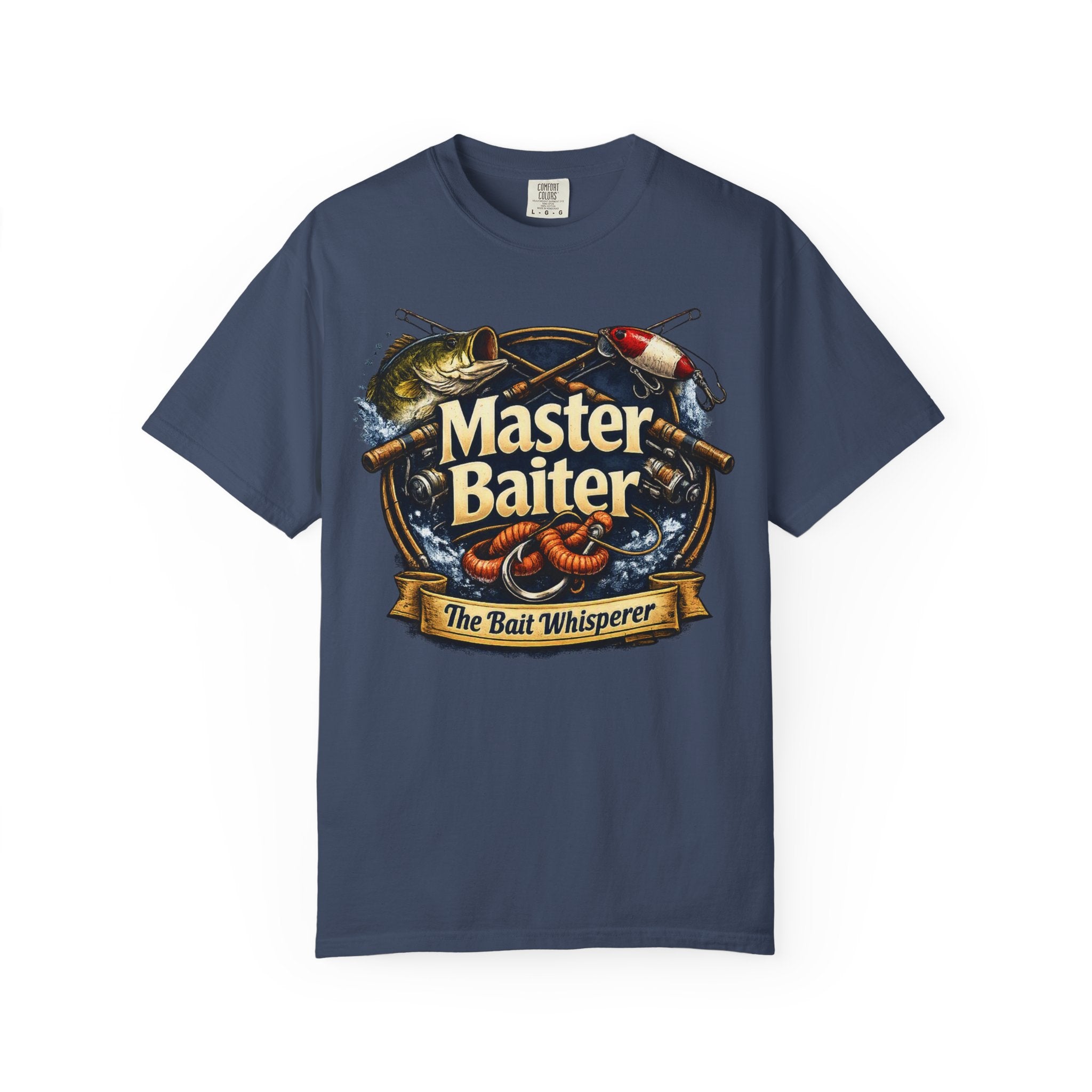Master Baiter Fishing Satire T-Shirt — “The Bait Whisperer” Graphic Tee