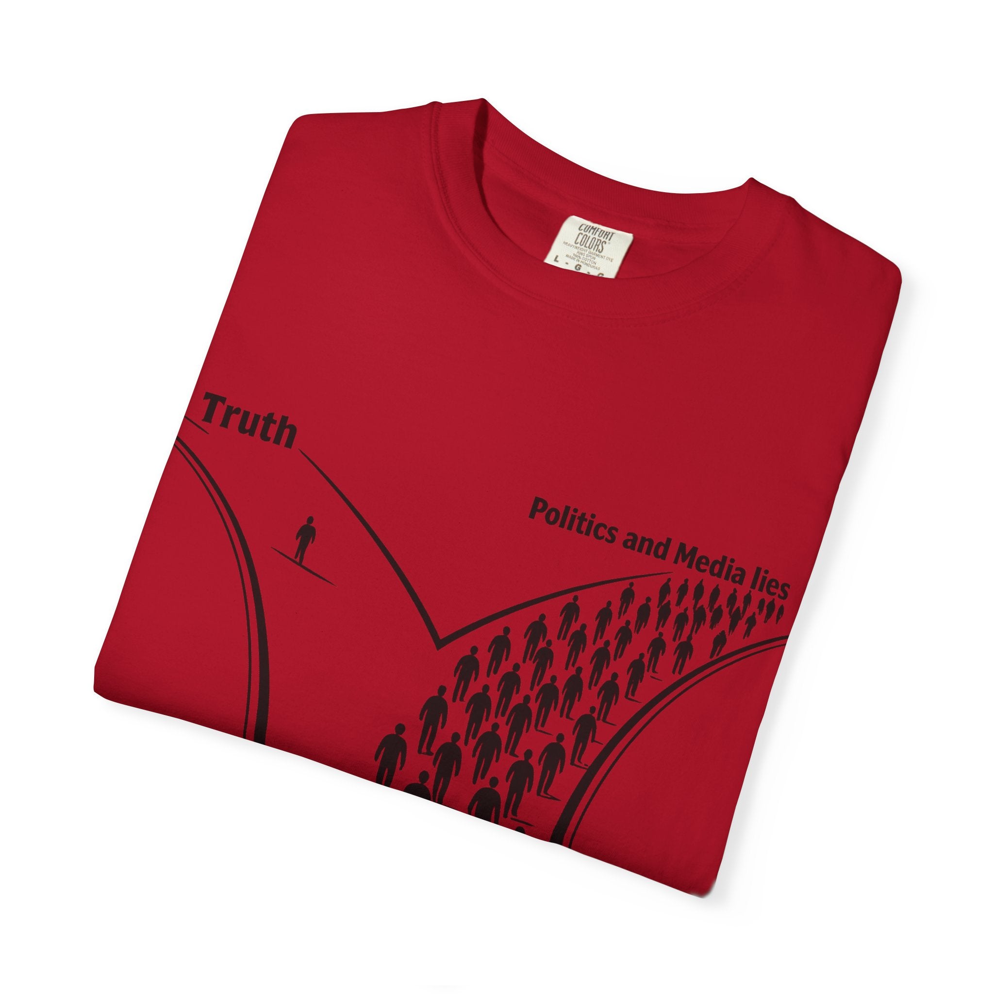 Truth vs. Crowd Graphic T-Shirt — "When it doesn't feel right, go left."