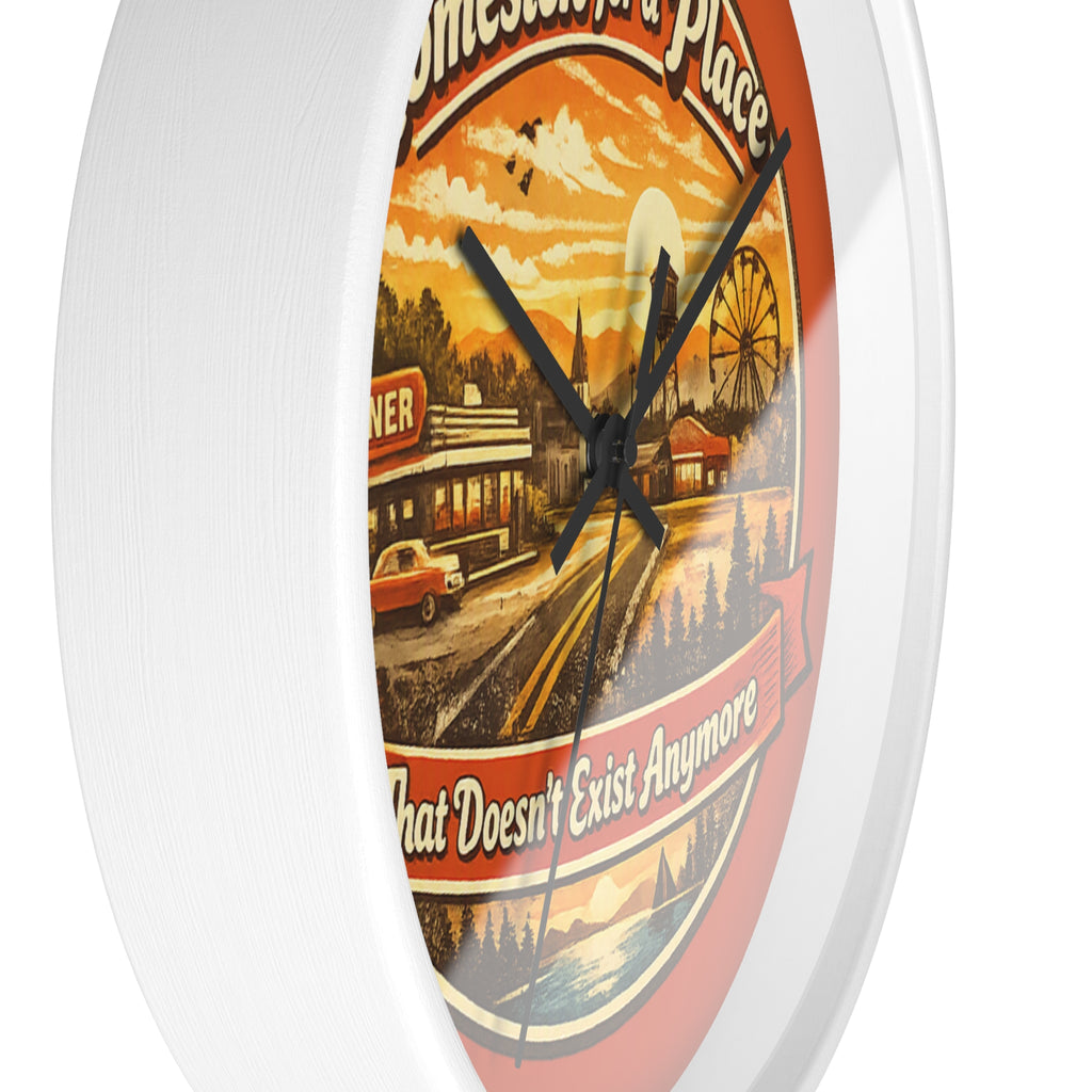 Wall Clock — "Homesick for a Place That Doesn't Exist Anymore" Vintage Nostalgia Clock