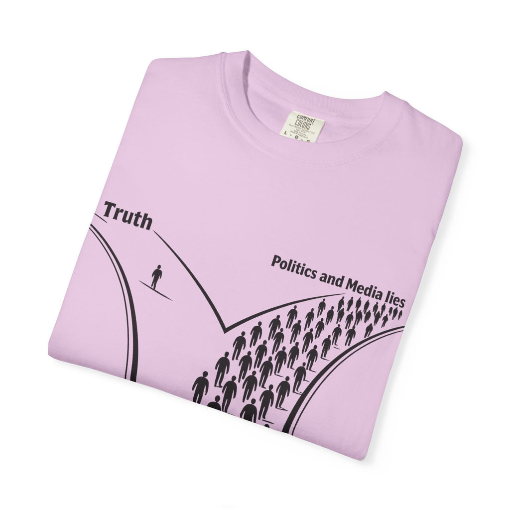 Truth vs. Crowd Graphic T-Shirt — "When it doesn't feel right, go left."