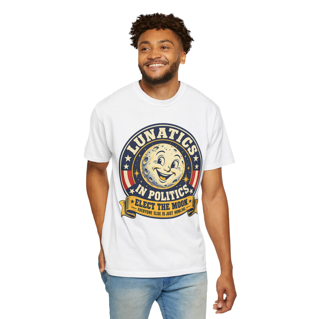 Lunatics in Politics Moon Election Graphic T-Shirt