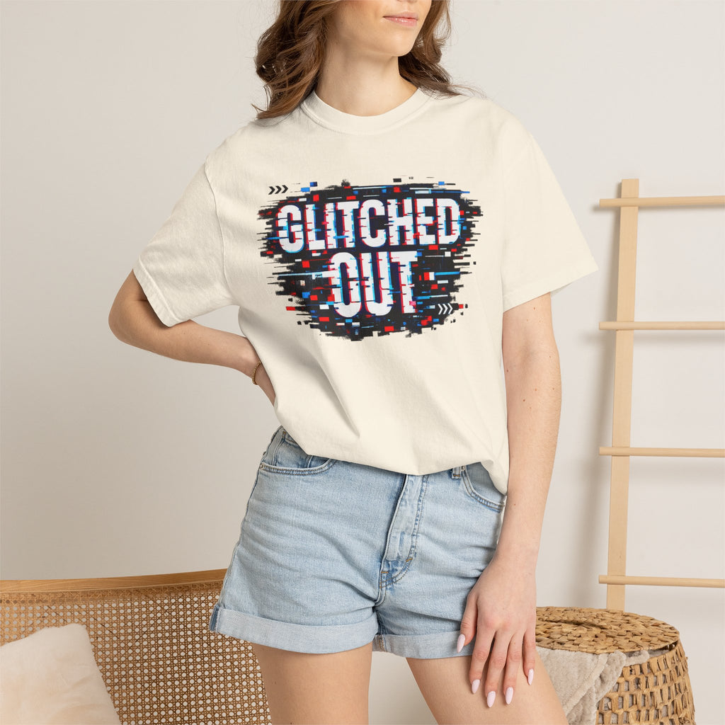 Glitched Out T-Shirt — Retro Glitch Graphic Tee